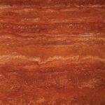 RED TRAVERTINE vein cut